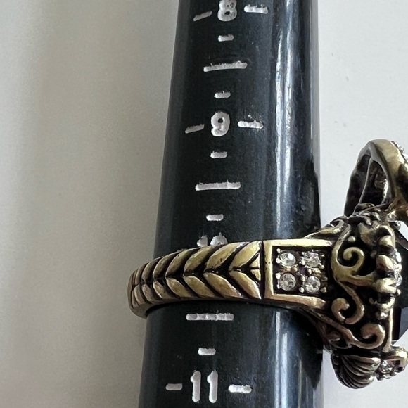 Heidi Daus Very Vintage Bird Swarovski Crystals size 10 ring EUC - Picture 9 of 9